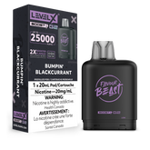 Bumpin' Blackcurrant Level X Boost Pods: Bold, tangy blackcurrant bliss in every puff! Enjoy up to 15,000 puffs and 2x flavor boost in a premium, hybrid vape.